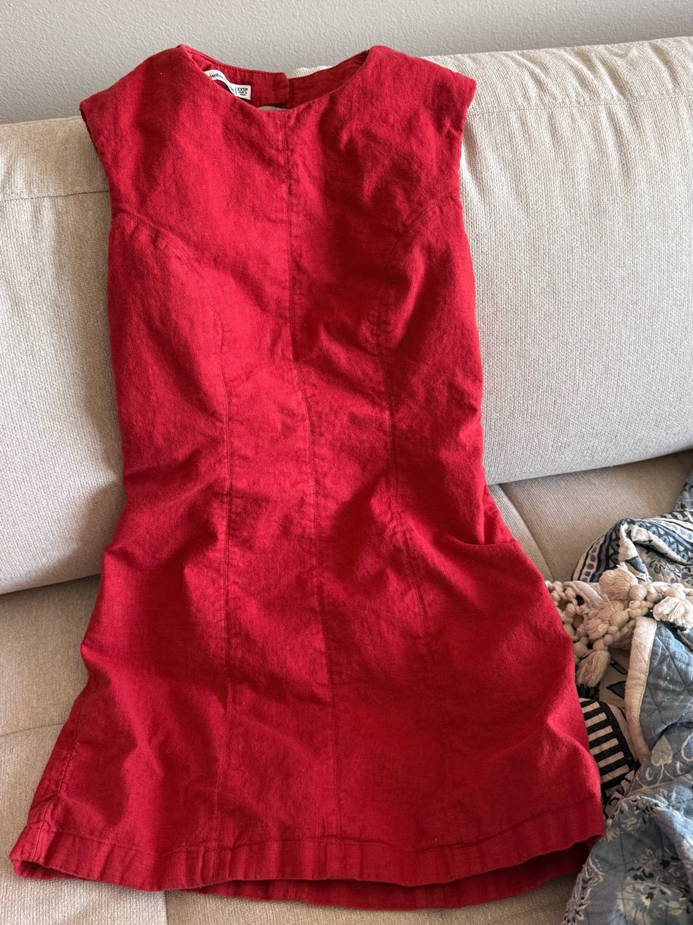 Abercrombie & Fitch Red Sleeveless Shift Dress